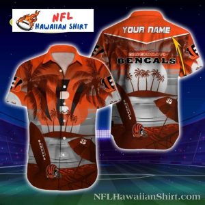 Sundown Silhouettes Cincinnati Bengals Personalized Hawaiian Shirt