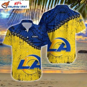 Sundrenched LA Rams Hawaiian Shirt – Tropical Gradient Edition