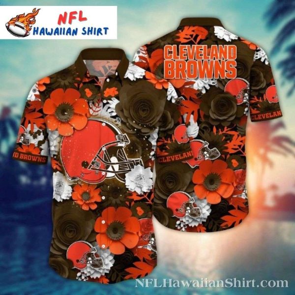 Sunflower Field Goal Cleveland Browns Hawaiian Shirt