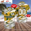 Tropic Shadows – Green Bay Packers Monochrome Hawaiian Shirt