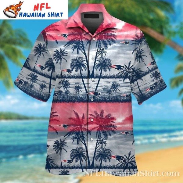 Sunrise Skies New England Patriots Aloha Shirt