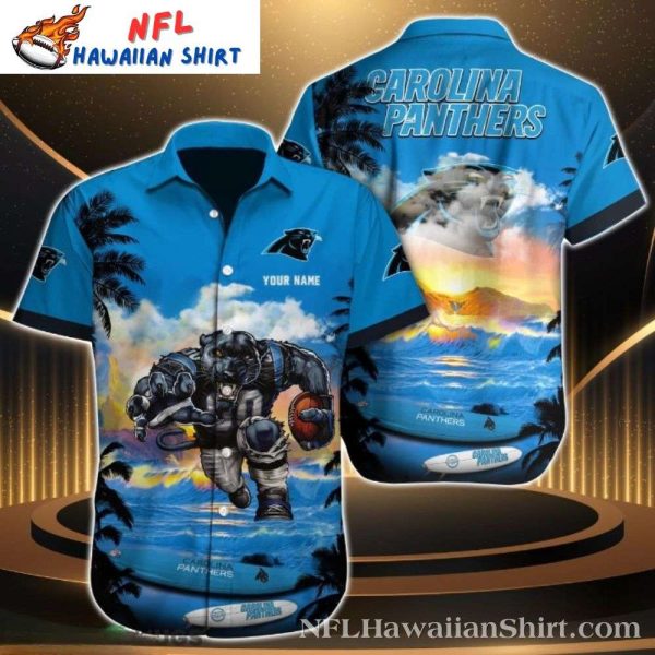 Sunset Beach Carolina Panthers Hawaiian Shirt – NFL Paradise Men’s Tropical Attire