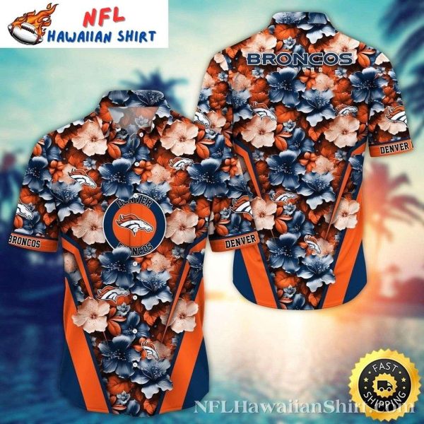 Sunset Blooms Bronco Spirit – Broncos Hawaiian Aloha Shirt