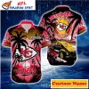 Sunset Flamingo Spectacle KC Chiefs Aloha Shirt