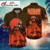 Sunset Gridiron Mickey – Cleveland Browns Hawaiian Shirt