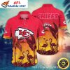 Red Rush KC Chiefs Gridiron Glory Custom Name Hawaiian Shirt