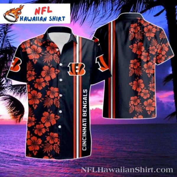 Sunset Palm Tree Silhouette Cincinnati Bengals Hawaiian Shirt