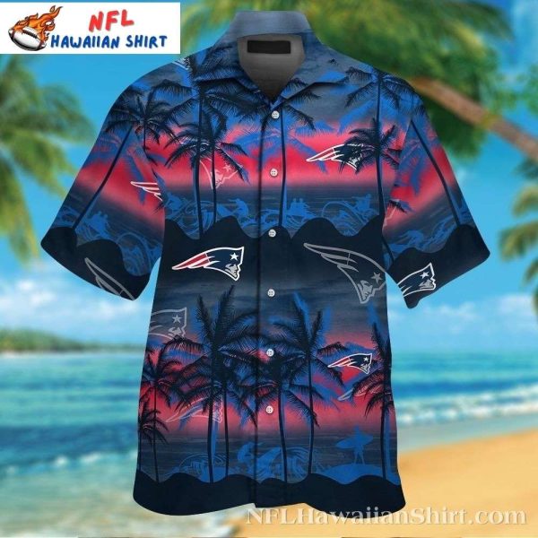 Sunset Palms New England Patriots Vacation Hawaiian Shirt