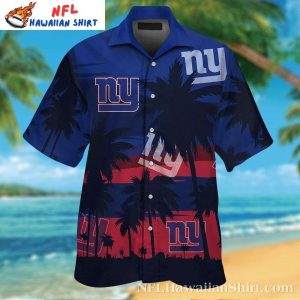 Sunset Silhouette New York Giants Hawaiian Shirt – NY Giants Tropical Evening Theme