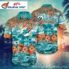 Sunset Palms Miami Dolphins Hawaiian Shirt – Men’s Oceanfront Fanwear