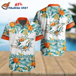 Sunshine Splash Miami Dolphins Hawaiian Shirt – Fan’s Tropical Retreat Wear