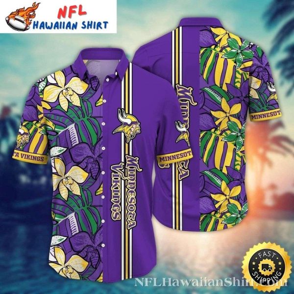 Sunshine Stripes And Florals Minnesota Vikings Hawaiian Shirt
