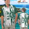 Stars, Stripes And Scares New York Jets Hawaiian Shirt With Halloween Character Graphics