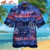 Patriotic Stripes And Stars NY Giants Tropical Shirt With Custom Name