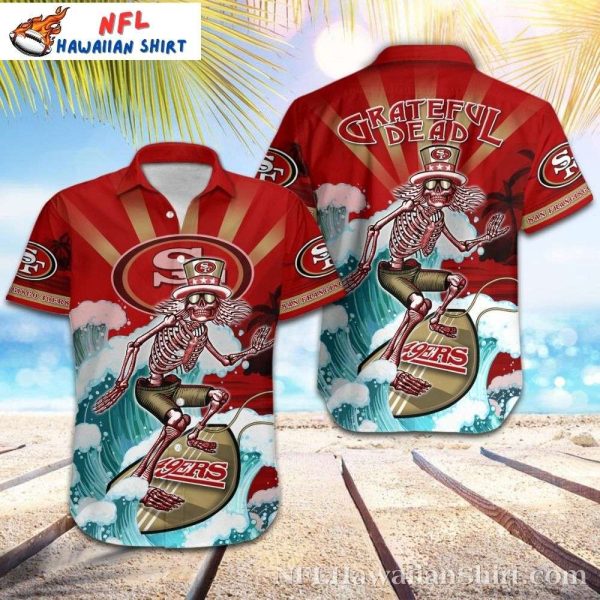 Surf’s Up Skeleton 49ers Aloha Shirt – Grateful Dead Collaboration