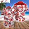 Tampa Bay Buccaneers Botanical Red Hawaiian Shirt