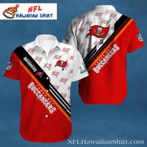 Tampa Bay Buccaneers Diagonal Stripe NFL Hawaiian Shirt