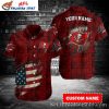 Tampa Bay Buccaneers Dark Floral Touchdown NFL Hawaiian Shirt