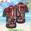 Tampa Bay Buccaneers Wave Rider Skeleton Surfer Hawaiian Shirt