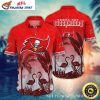 Tampa Bay Buccaneers Striking Playbook Black Hawaiian Shirt