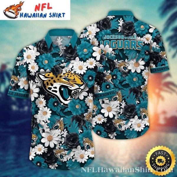 Teal Tropics Jaguars Bloom – Jacksonville Jaguars Hawaiian Shirt