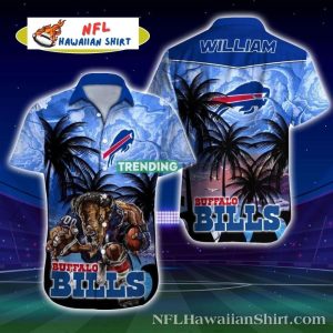 Team Mascot Graphic Buffalo Bills Hawaiian Shirt – Stand Out From The Crowd