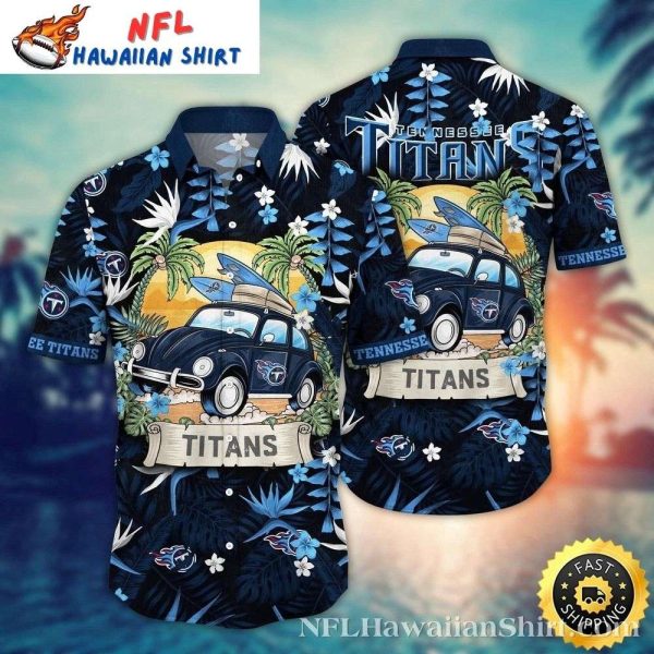 Tennessee Titans Surf And Turf – Vintage Car Hawaiian Shirt
