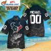 NFL Mickey – Houston Texans Mickey Crimson Sunset Hawaiian Shirt