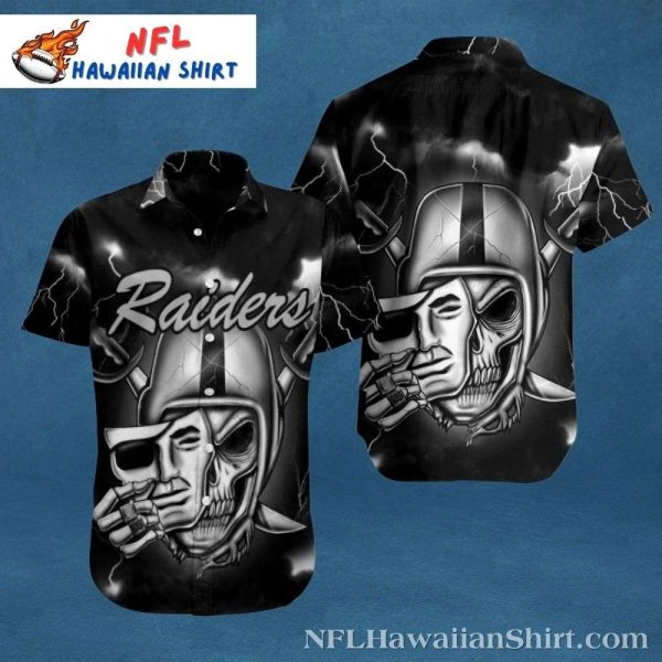 Thunderbolt Raider – Las Vegas Raiders Storm Hawaiian Shirt