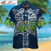 Seattle Seahawks Neon Skull Rush Green Fan Hawaiian Shirt