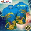 Mystical Matchup – Los Angeles Chargers Dragon Crest Hawaiian Shirt