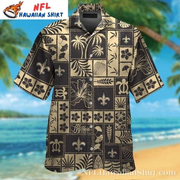 Tiki Patterns New Orleans Saints Aloha Spirit NFL Shirt