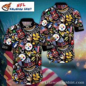 Tiki Pittsburgh Steelers Carnival And Football Fest Hawaiian Shirt