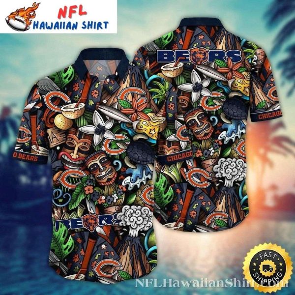 Tiki Tackle – Chicago Bears Hawaiian Aloha Shirt