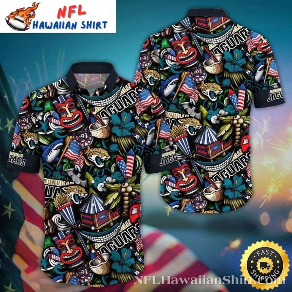 Tiki Time Jaguars Celebration – Jacksonville Jaguars Aloha Shirt