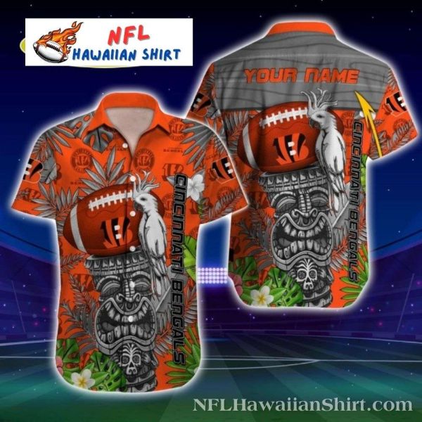 Tiki Touchdown Cincinnati Bengals Custom Hawaiian Shirt