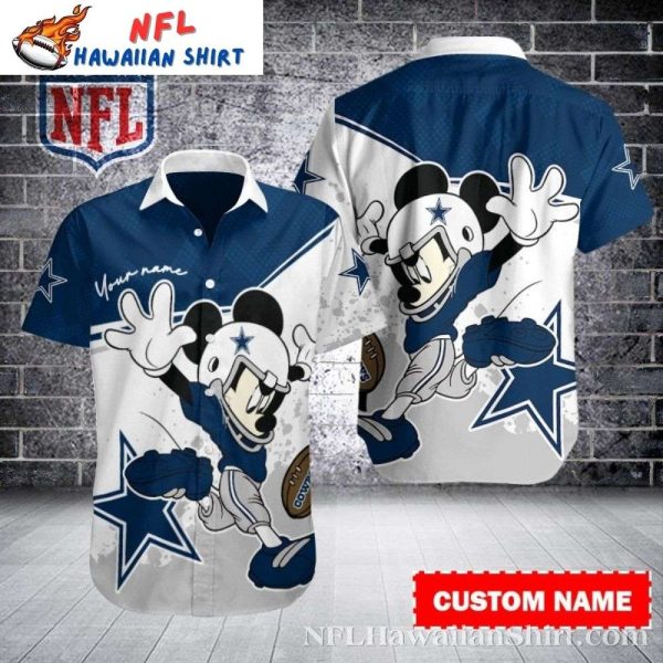 Touchdown Mickey Dallas Cowboys Aloha Shirt – Personalized Playful Character Design
