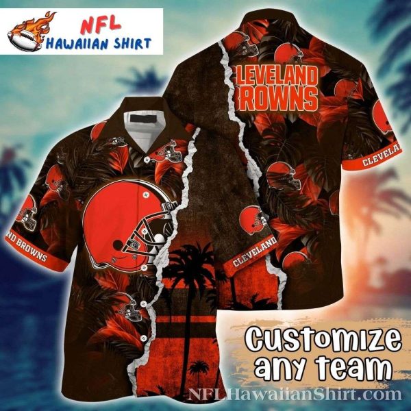 Tropic Thunder Helmet – Customizable Cleveland Browns Hawaiian Shirt