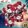 Tropical Falcons Crest Men’s Hawaiian Shirt – Atlanta NFL Team Spirit Fashion