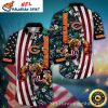 Tiki Touchdown – Chicago Bears Tropical Shirt With Customizable Name