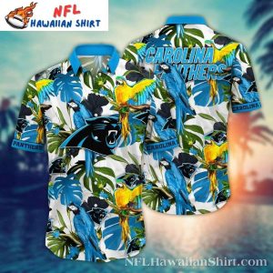 Tropical Birds Carolina Panthers Hawaiian Shirt – NFL Panthers Exotic Paradise Mens