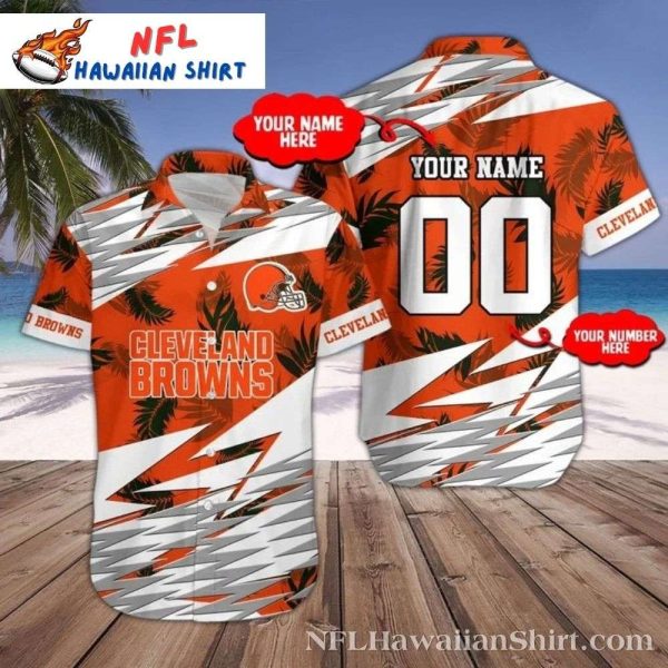Tropical Blitz Cleveland Browns Hawaiian Shirt – Personalized Number  Name