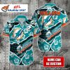 Touchdown Triumph Custom-Name Miami Dolphins Hawaiian Shirt – Signature Supporter Style
