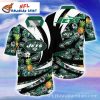 Tropical Elegance – NY Jets Hawaiian Shirt With Floral Delight