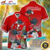 Tropical Tampa Bay Buccaneers White Orchid NFL Hawaiian Shirt