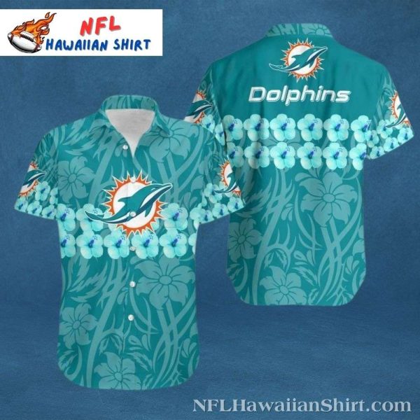 Tropical Breeze Miami Dolphins Hawaiian Shirt – Floral Enthusiast Edition