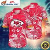 Tropical Blitz Red Florals Kansas City Chiefs Hawaiian Shirt