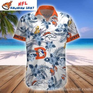 Tropical Denver Broncos Beachside Pattern Hawaiian Shirt