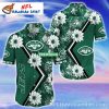 Tropical Blooms And Pineapples – NY Jets Hawaiian Shirt With Island Charm