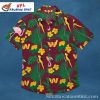 Washington Commanders Aloha Shirt With Mickey Tropical Flowers Design